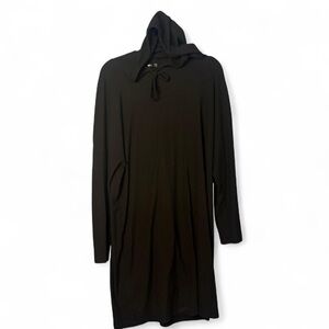 Black Womens Hooded Tunic Dress